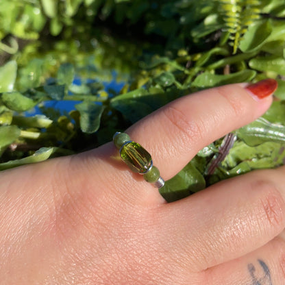 Earth Stone Wire Wrapped Ring