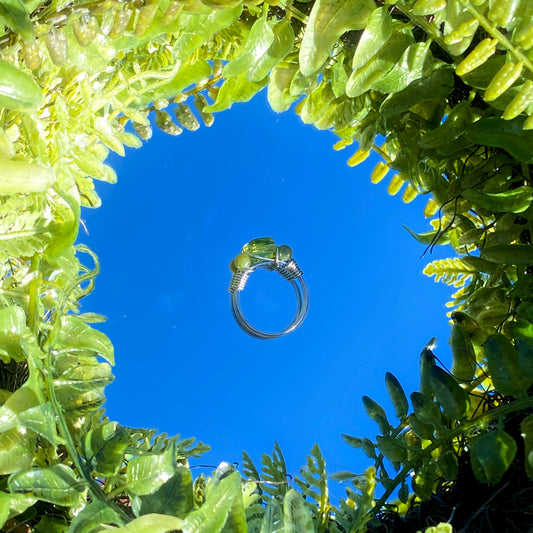 Earth Stone Wire Wrapped Ring